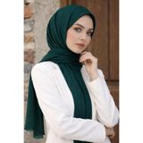 Ramellia Zümrüt Yeşil- Doğal Bambu Şal – Tesettür Şal Hafif, Nefes Alan, Kaymaz Şal Yapı – Bambu Şal
