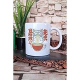 Ramen Kedi Noodle 2 Baskılı Sevimli Japon Manga Hediyelik Baskılı Çay Kahve Sunum Kupa Bardak - Beyaz