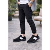 Ramer JY011 Line Erkek Günlük Bağcıklı Süet Spor Sneaker Ayakkabı Sst - Siyah/beyaz