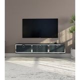 Rami 150 cm Duvara Monte Tv Ünitesi Tv Sehpası - Antrasit-Gümüş Çok Renkli