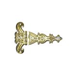 Ramia Premium | Dekoratif, Sac Tek Kuyruklu Menteşe - 69x102 mm, Büyük, Sarı, 1 Adet | TG-TY-2026