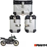 Ramm Bmw Motorrad 1300 Gs - 1300 Gs Adventure Alüminyum Üçlü Çanta Seti Gümüş - Siyah