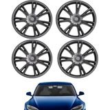 Ramm Tesla Model Y AERO Jant Kapağı Seti - 19 İnç - Mat Siyah- Model Y Legacy 2020-2024 - 19 inç