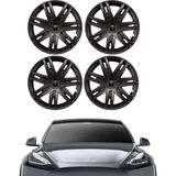 Ramm Tesla Model Y BRIGHT Jant Kapağı Seti - 19 İnç - Mat Siyah- Model Y Legacy 2020-2024 - 19 inç