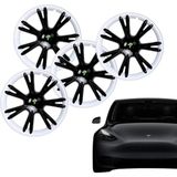 Ramm Tesla Model Y EDGE Jant Kapağı Seti 19 İnç - Siyah / Beyaz - Model Y Legacy 2020-2024 - Siyah - Beyaz - 19 inç