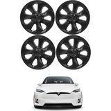 Ramm Tesla Model Y Solstıce Jant Kapağı - 19 Inç - Mat Siyah - 4 Adet Set