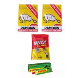 RAMORİN 26262ı726Sa Fare Sıçan İlaçlama Seti/ramorin Zehirli Buğday 2 Adet/away Pasta/tibtrap Fare Yapışkanı