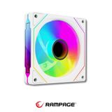 Rampage 7C-120B 120*120*25mm Double Ring Aynalı ARGB 12CM Beyaz Kasa Fanı (Kontrolcü/Kumanda Dahil Değildir)
