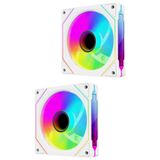 Rampage 7C-120B 120*120*25mm Double Ring Aynalı ARGB Beyaz Kasa Fanı 2'li Set Kasa Fanı Seti Beyaz (Kontrolcü/Kumanda Dahil Değildir)
