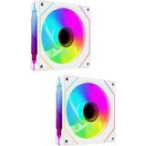 Rampage 7C-120B 120*120*25MM Double Ring Aynalı Argb Beyaz Kasa Fanı 2’li Set Kasa Fanı Seti (Kontrolcü/Kumanda Dahil Değildir)