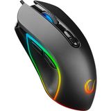 Rampage Alpor Rgb Mouse Drag Click 12800 Dpi Gaming Mouse Oyuncu Mouse Makrolu Örgü Kablo - Siyah