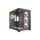 Rampage Ares ARGB Temperli Cam 750 W Siyah ATX Gaming Bilgisayar Kasası