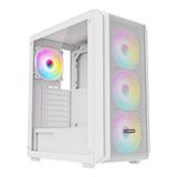 Rampage Beta Mesh 650W 80+ Beyaz Temperli Cam 4x120mm ARGB Fan ATX Mid-Tower Gaming (Oyuncu) Kasası