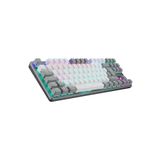 Rampage Beyaz/gri Kırmızı Red Switch Rainbow 87 Tuş Tkl Mekanik Gaming Oyuncu Klavyesi Kompakt Snug K14