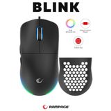 Rampage Blink Siyah Rgb Makrolu 12800 Dpi E-spor Örgü Kablo Profesyonel Gaming Mouse Oyuncu Mouse
