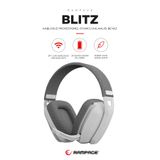 Rampage Blıtz Wireless 2.4G+ Bluetooth Mikrofonlu Kablosuz Beyaz Gri Oyuncu Kulaklığı