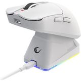 Rampage Bykalite Aeris Kablosuz Rgb Şarj Standlı Beyaz 24000 Dpı 3311 Sensor Şarjlı 80 Million Huano Switch Gaming Oyuncu Mouse