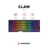 Rampage Claw Red Switch Rgb Q Mekanik Klavye Gaming Klavye Oyuncu Klavyesi Tkl Klavye Antighosting Kompakt