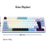 Rampage Clicky 75 Beyaz/mavi/siyah Mekanik Hisli Rgb Q Membrane Oyuncu Klavyesi - Çok Renkli
