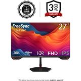 Rampage Crimson 27 inç Oyun Monitörü 200Hz 0.5ms Fast IPS Full HD Çözünürlük ile G-Sync FreeSync
