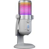 Rampage Diyez Rgb Ses Göstergeli Mikrofon Masaüstü Mikrofon Oyuncu Mikrofonu Yayıncı Mikrofonu Youtuber Mikrofon - Beyaz