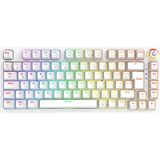 Rampage Enigma 75 USB RGB Aydınlatmalı Red Switch Tam Türkçe 1800 Kompakt Dizilim Gaming Mekanik Klavye Beyaz