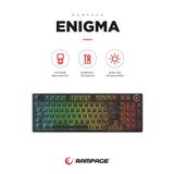 Rampage Enıgma Rgb Aydınlatmalı Red Switch Tam 1800 Kompakt Dizilim Gaming Mekanik Oyuncu Klavyesi - Siyah
