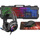 Rampage Fitment Oyuncu Klavye + Mouse + Kulaklık + Mouse Pad Set