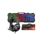 Rampage Fitment Rgb Gaming Combo Oyuncu Klavye Mouse Kulaklık Mousepad Set (Rampage Türkiye Garantili)