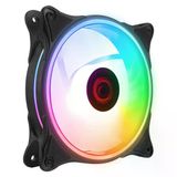 Rampage Glare F50 12Cm Rainbow 3P+4P Molex Soketli Siyah Kasa Fanı