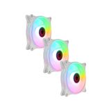 Rampage GLARE F50 38CFM 1200RPM 12cm Rainbow 3P+4P Molex Soketli Beyaz 3 LÜ SET Kasa Fanı