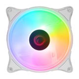 Rampage GLARE F50 38CFM 1200RPM 12cm Rainbow 3P+4P Molex Soketli Kasa Soğutma Fanı 38CFM 1200RPM 12cm Gökkuşağı (BEYAZ)