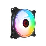 Rampage Glare F50 38Cfm 1200Rpm 12cm Rainbow 3P+4P Molex Yüksek Performanslı 120mm Soketli Kasa Fanı Siyah