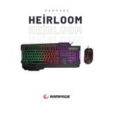 Rampage Heirloom KM-28 RGB Kablolu Oyuncu Klavye Mouse Seti