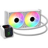Rampage Helıos D24 12CM Fan Sıcaklık Göstergeli Intel LGA1700/AMD Am5 Argb 240MM Sıvı Soğutmalı Cpu Fan Beyaz