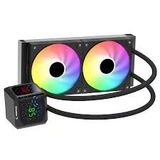 Rampage Helios D24 Siyah 12Cm Fan Sıcaklık Göstergeli Intel Lga1700/Amd Am5 Argb 240Mm Sıvı Soğutmalı Cpu Fan