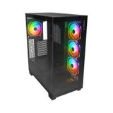 Rampage Hydra V1 Black Type-C Argb Fan + Hub E-ATX Exclusive Gaming Kasa