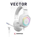 Rampage K90 Rgb Typc-e Kulaklık Gaming Kulaklık Mikrofonlu Beyaz Oyuncu Kulaklığı