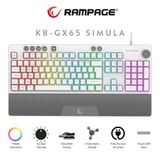 Rampage KB-GX65 Sımula Beyaz USB Rgb Aydınlatmalı 4 Makro Tuşlu Bilek Destekli Gaming Oyuncu Klavyesi