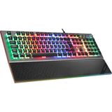 Rampage KB-R101 Impressıve Gri/siyah USB Rgb Aydınlatmalı Ince Tasarım Red Switch Gaming Oyuncu Klav - Siyah - Gri