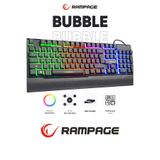 Rampage Kb-r66 Bubble Mekanik Hisli Bilek Destekli Gökkuşağı Aydınlatmalı Gaming Klavye Oyuncu Klavyesi