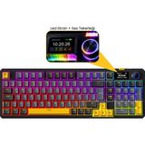 Rampage Kenpachi Ekranlı Oil Switch 2.4g+Bt+Wireless+Kablolu Rgb Hot Swap Gasket Mekanik Klavye Oyuncu Klavyesi - Standart Kenpachi
