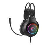 Rampage Kipchak Rgb [Usb-Type-C] Girişli Gürültü Engelleyici Pad 7.1 Profesyonel Oyuncu Kulaklığı Siyah