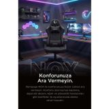 Rampage KL-R43 Nox Ergonomik Tasarıma Sahip Terletmez Kumaş Siyah/Gri Oyuncu Koltuğu