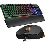 Rampage KM-RX7 Fortuna Gökkuşağı Aydınlatmalı Usb Combo Q Klavye + 6400Dpi Mouse