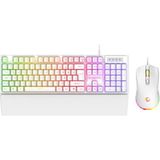 Rampage KM-RX7 Fortuna V2 Beyaz Kablolu Gaming Klavye Mouse Seti