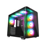 Rampage Loopy Plus Siyah 7*12Cm Argb Fan 950W 80 Plus Standart Temperli Cam Kumandalı Atx Mid-T Gaming Oyuncu Kasası