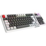 Rampage Loyal Beyaz/gri USB Hot Swap Rgb Red Switch Mekanik Gaming Oyuncu Klavye - Beyaz - Gri