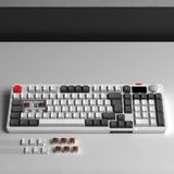 Rampage Loyal Pro Beyaz/gri 3 Bt + 2.4 IPS Ekranlı Red Switch Rgb Mekanik Kablosuz Klavye - Açık Beyaz - Gri