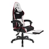 Rampage MC-6655B Vanguard Oyuncu Koltuğu Siyah Gri, Ergonomik Gaming Chair, Ayarlanabilir Sırt ve Yükseklik, Geriye Yatabilen, Konforlu, Boyun ve Bel Destekli Yastıklar, Yüksek Kalite Kumaş